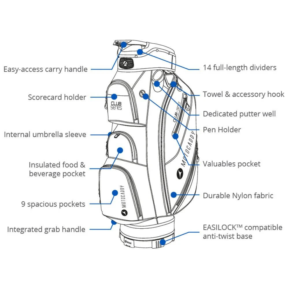 Motocaddy 2022 Club Series Golf Cart Bag 7 Motocaddy 2022 Club Series Golf Cart Bag - Image 5