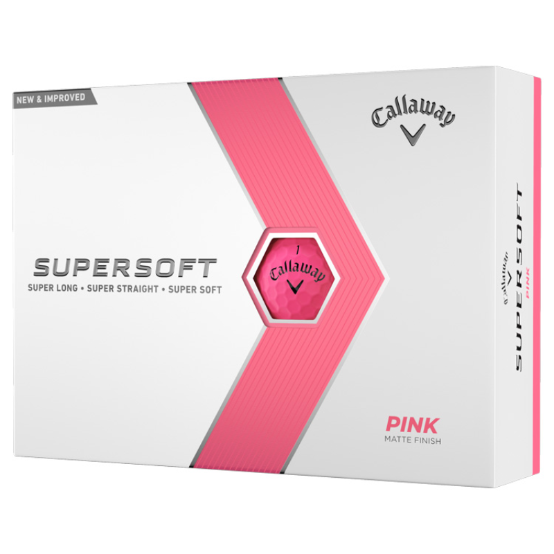 Callaway Supersoft Golf Balls - Pink 3 Callaway Supersoft Golf Balls - Pink