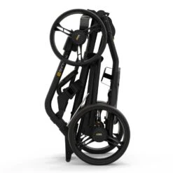 PowaKaddy Twinline 5 Golf Push Trolley - Black -Golf Gear Shop Powakaddy TL5 Black Folded Side Max Quality