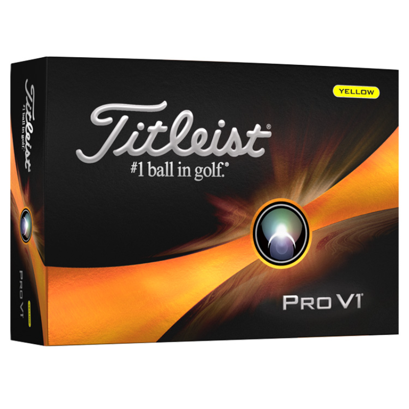 Titleist Pro V1 Golf Balls 2023 - Yellow 2 Titleist Pro V1 Golf Balls 2023 - Yellow