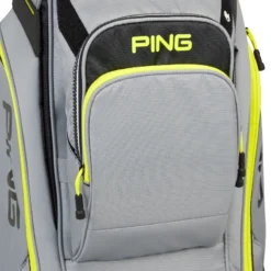 PING Traverse Golf Cart Bag - Black/Iron/Neon Yellow -Golf Gear Shop Traverse Black Iron Neon Yellow Top Pocket