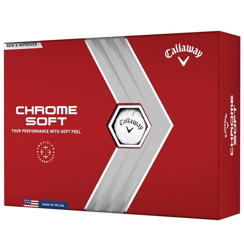 Callaway Chrome Soft Golf Balls 2022 - White (12 Balls) 3 Callaway Chrome Soft Golf Balls 2022 - White (12 Balls)