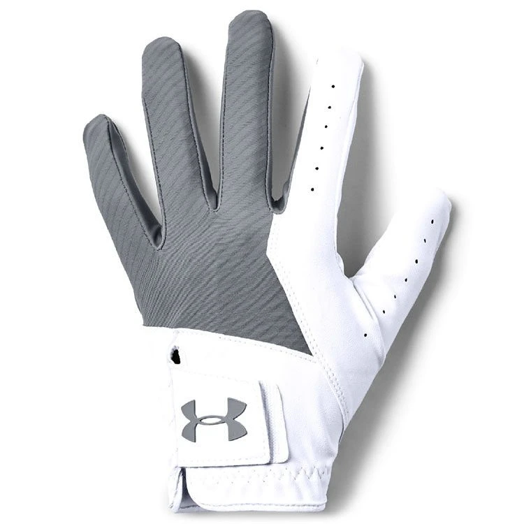 Under Armour Medal Golf Glove - White/Steel 3 Under Armour Medal Golf Glove - White/Steel