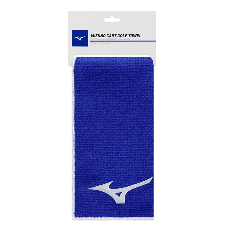 Mizuno Microfibre Cart Golf Towel - Blue 3 Mizuno Microfibre Cart Golf Towel - Blue