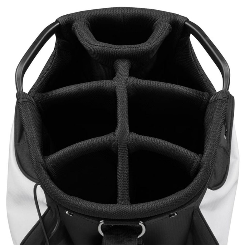 Mizuno Light Weight 7-Way Cart Bag - White/Black 5 Mizuno Light Weight 7-Way Cart Bag - White/Black - Image 3