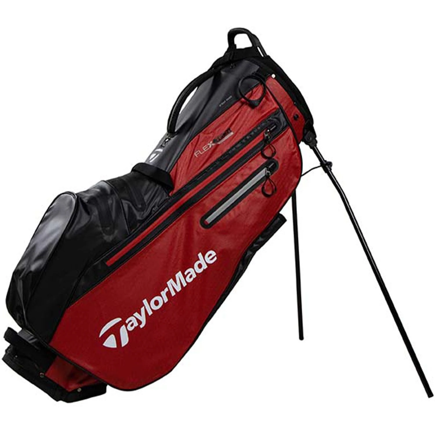 TaylorMade Flextech Waterproof Golf Stand Bag - Black/Red 3 TaylorMade Flextech Waterproof Golf Stand Bag - Black/Red